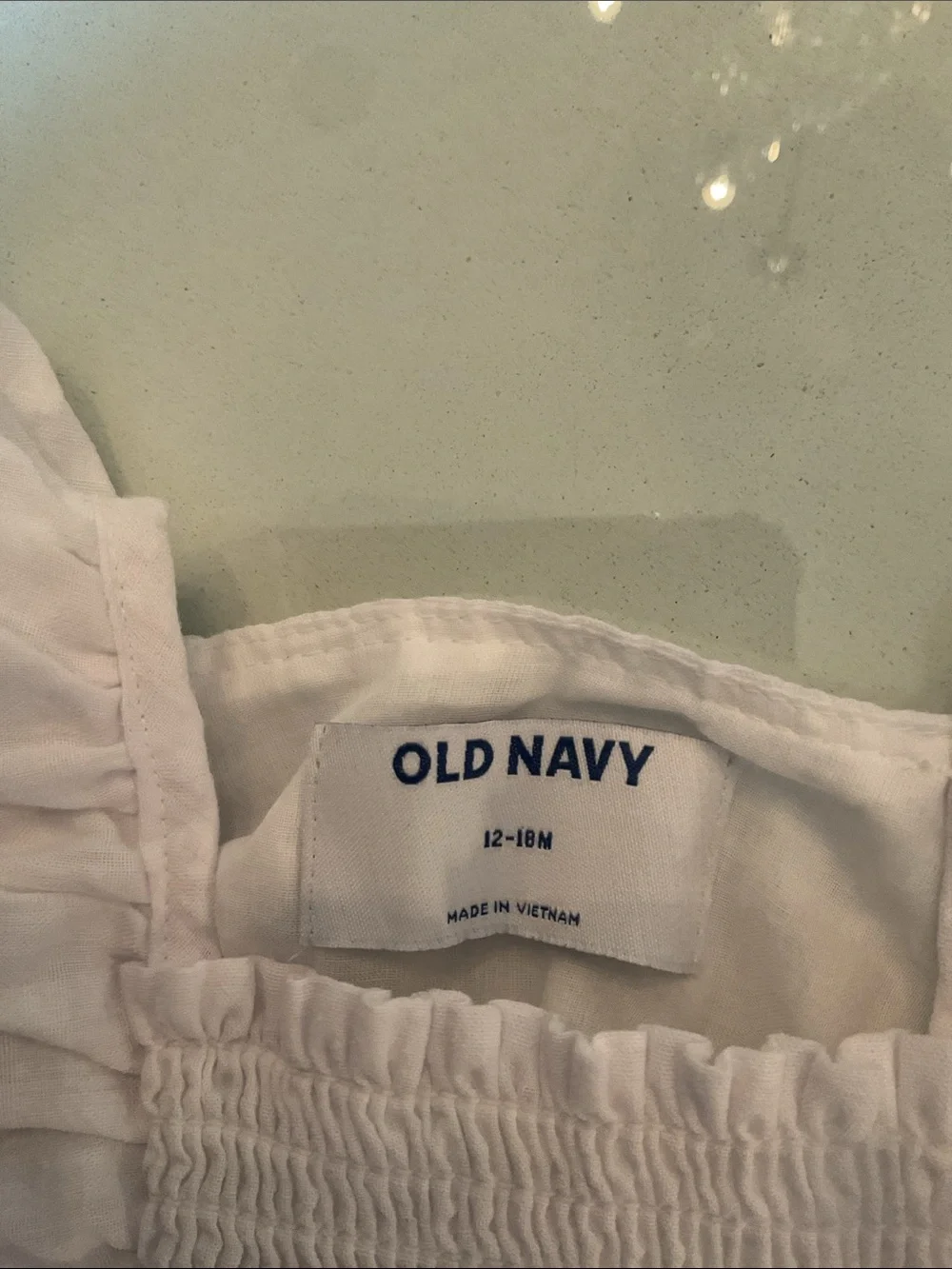 Old Navy White Ruffle Baby Sunsuit
